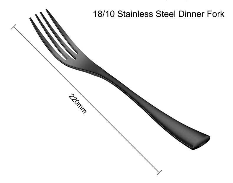 Набор столовых вилок из нержавеющей стали, 6 шт., 4 цвета, черная, розовая, Золотая Десертная Вилка, посуда, столовые приборы, зеркальная полировка, можно мыть в посудомоечной машине