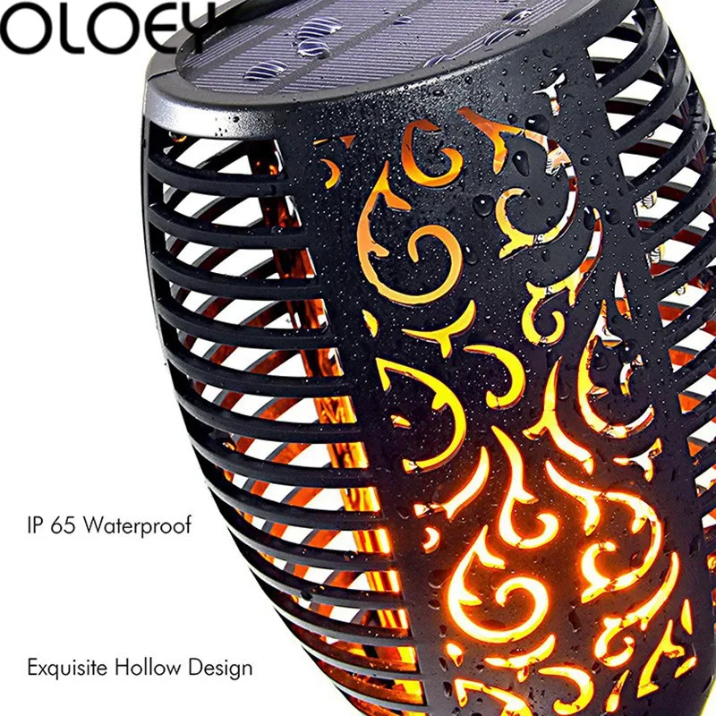 

European solar lawn light intelligent LED solar light creative home garden door home lighting flame light