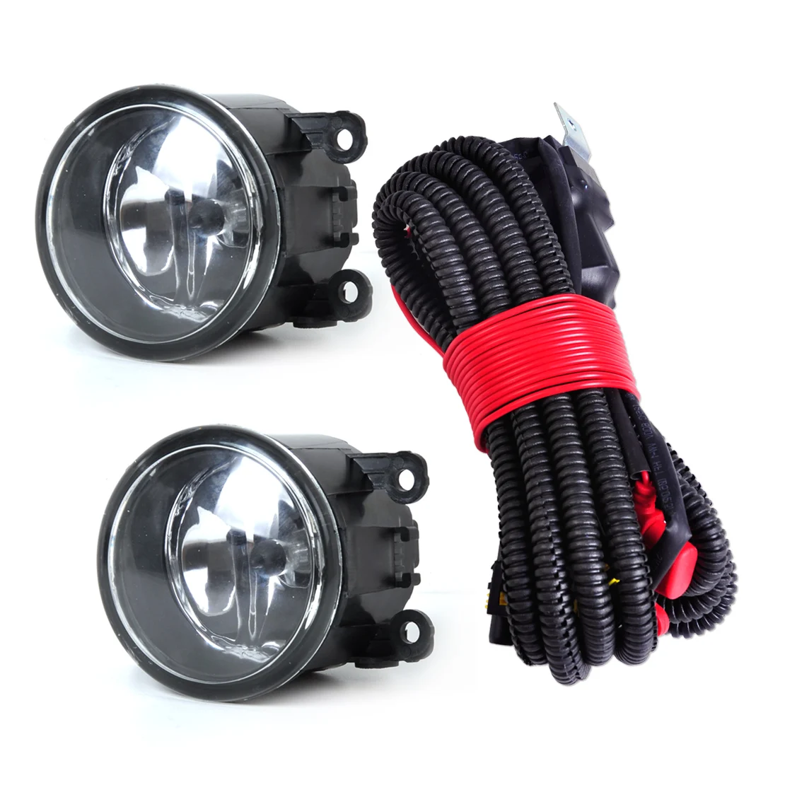 

CITALL H11 12V Wiring Harness Sockets Wire Connector + 2 Fog Lights Lamp for Ford Focus Fiesta Honda CR-V Nissan Acura Suzuki