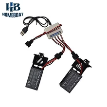 2 Pcs 3.7 v 1000 mah Batterie et 1 à 3 USB Chargeur pour Udi U842 U818S Rc Quadcopter Drone Noir Pièces De Rechange Batteries ensemble