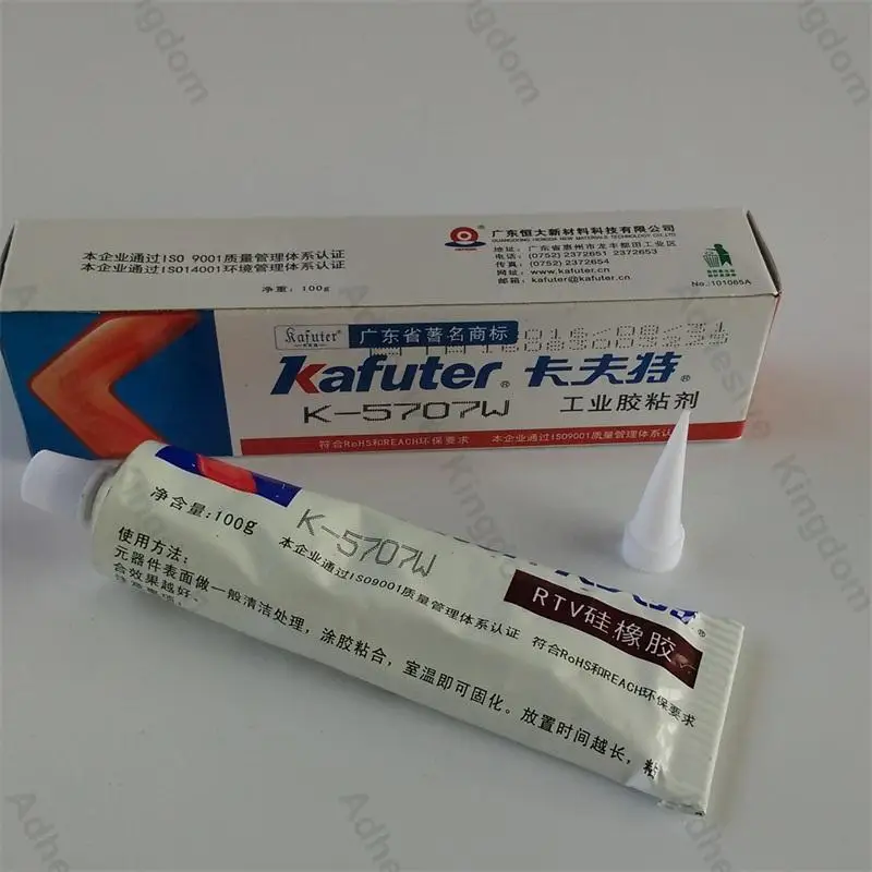 2шт Kafuter 100 г K-5707W элемент фиксированный клей белый силикон промышленные клеи
