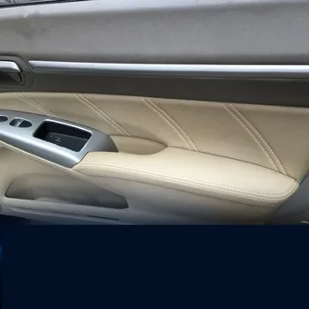 

4PCS Microfibre Leather Interior Doors Armrests Protected Cover For Honda Civic 8th Gen 2004 05 06 07 08 2009 AAB140