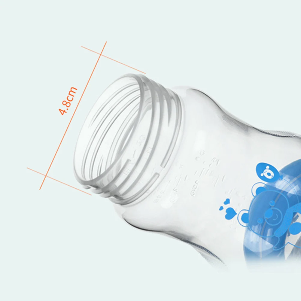 Полипропиленовая бутылочка с широким горлом с датчиком температуры, бутылочка с ложкой для кормления детей