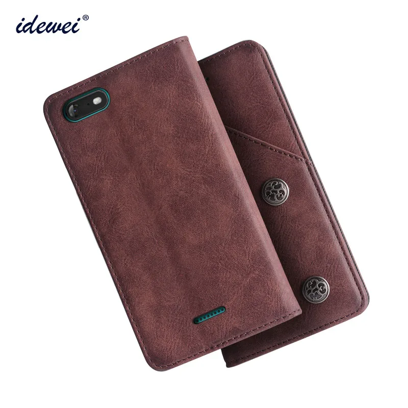 IDEWEI для Wiko Tommy 3 чехол Роскошный кожаный флип Tommy3 защитный телефона | Мобильные