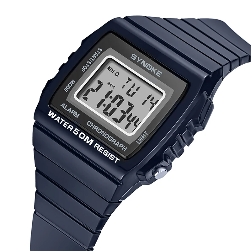 SYNOKE силиконовые спортивные классические мужские часы G цифровые наручные часы Роскошные ударные водонепроницаемые для подарка стильный двойной светильник