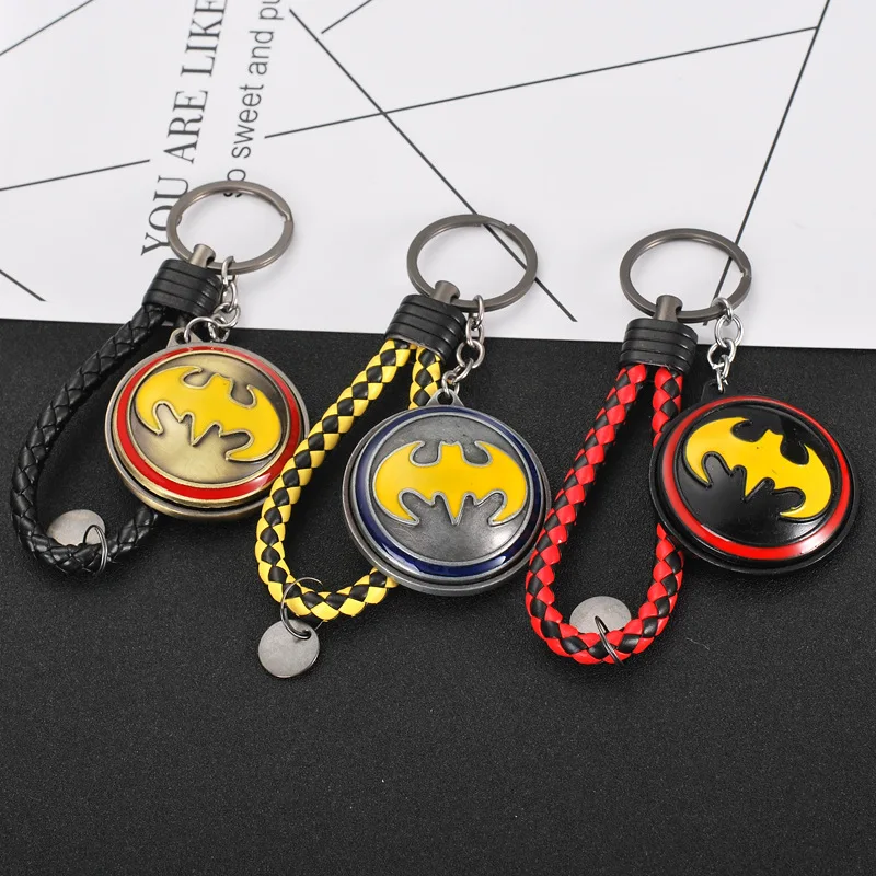 

Superhero Movie Marvel Batman Iron Man Superman Captain America Shield Keychain Holder Purse Bag Buckle Key Rings Keychains