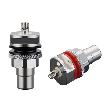 

4Pcs High Performance RC101R Rhodium Plated RCA Socket Terminal Chassis Metal Connector Plug Rca Chasis with Teflon Isolation