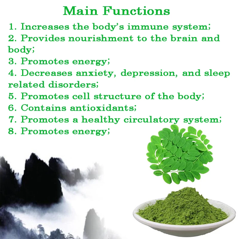 

Natural& High quality Moringa leaf Extract powder Increases the body s immune system
