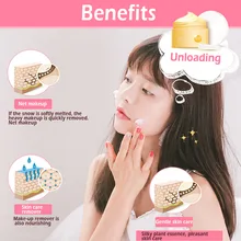 Очищающий влажный крем для лица, глаз, губ, снятия макияжа, Сужающий поры, стирающий тушь, очищающий крем, быстрое растворение, глубокое очищение