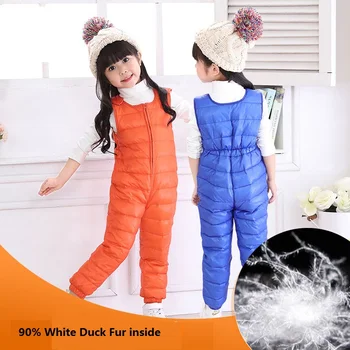 

Unisex Babies Boys' & Girls' Winter Romper Sleeveless Lightweight Warm Thicken Down Cotton Jumpsuit Vest Pants Trousers