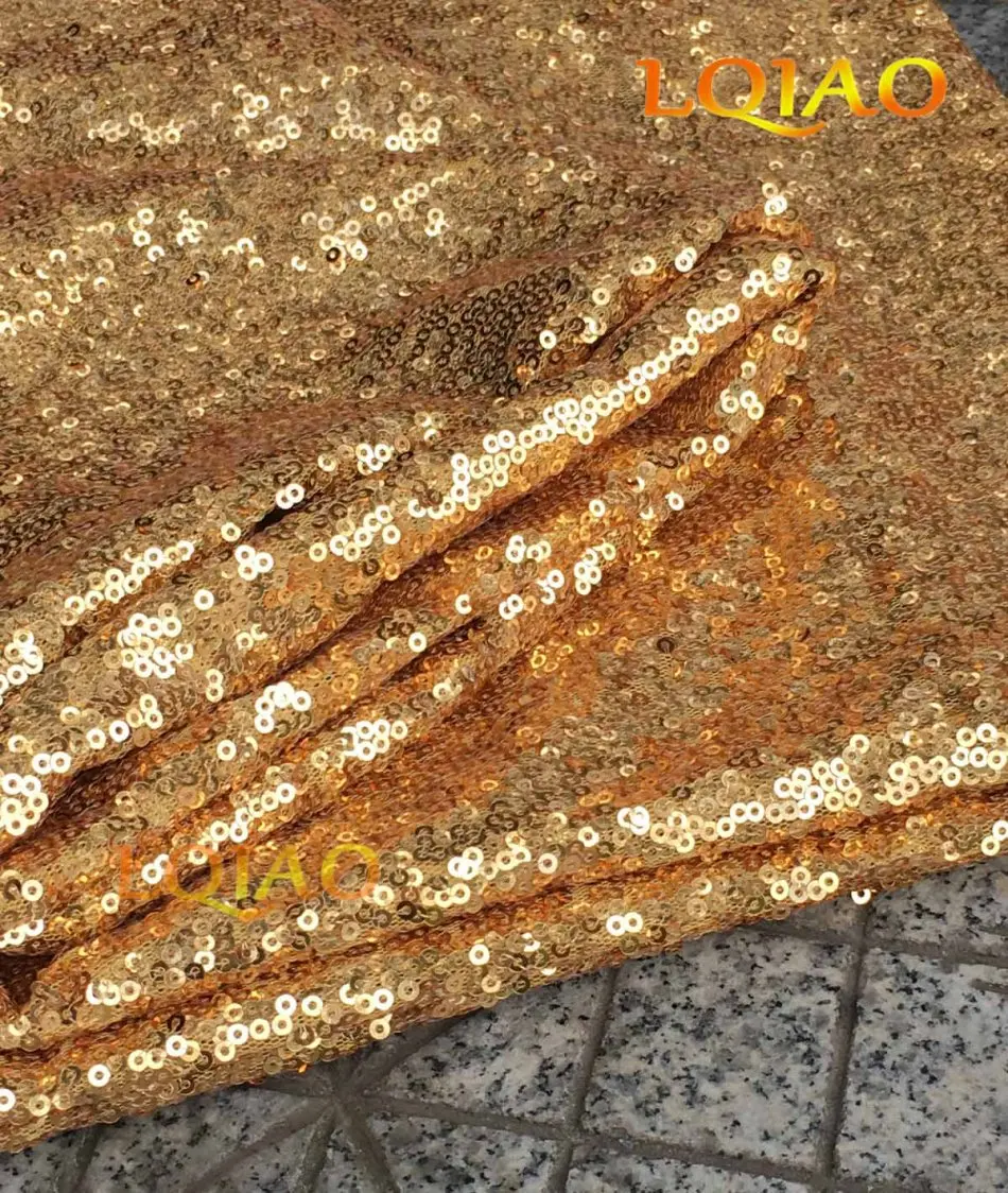 gold sequin fabric-002
