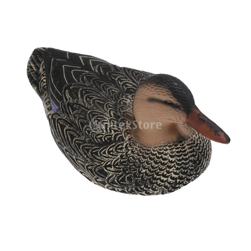 4 Pieces 3D Lifelike Floating Mallard Duck Decoy Black Duck Hunting Decoys Garden Yard Lawn Decor Greenhand Gear
