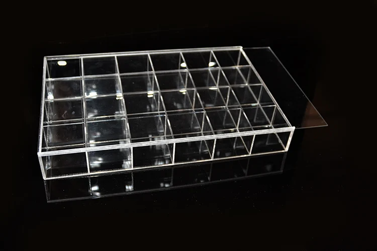 (24 Grids) New Acrylic Jewelry Display Beads Storage Organizer Desktop