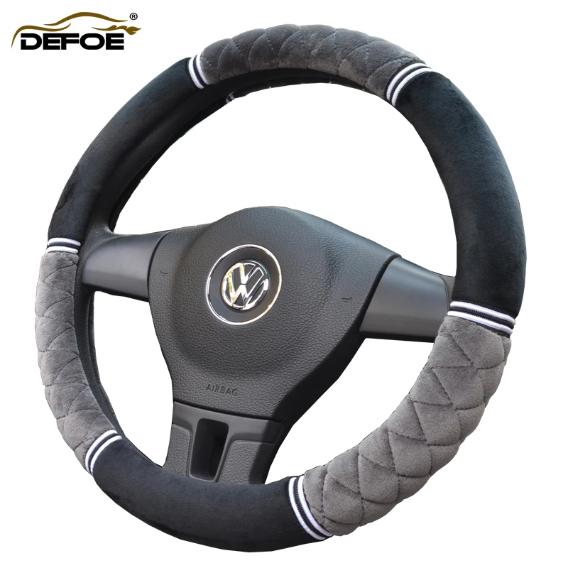 11.11 Winter short plush car steering wheel cover 3D car steering cover keep warm antiskid leather Diameter 38cm plush material 11.11 Winter short plush car steering wheel cover 3D car steering cover keep warm antiskid leather Diameter 38cm plush material