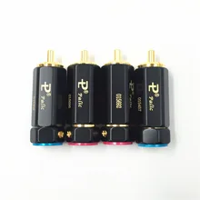 4 шт. palic Высокое качество Позолоченные RCA Plug замок собрать припой a/v разъем