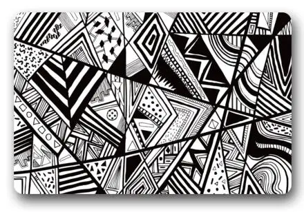 Charmhome Custom 3d Doormat Black And White Striped Carpet