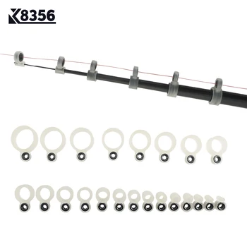

K8356 22Pcs/Set Silica Ge Fishing Line Guide Ring Fishing Rod Wire Silicone Ring Different Size 0.9-22MM Fish Tackle Accessories