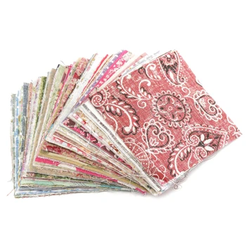 

HOT 100Pcs 10x10cm Square Floral Cotton Fabric Patchwork Cloth For DIY Craft Sewing