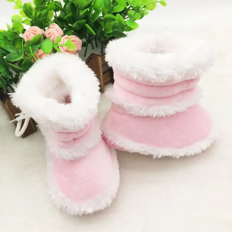 Новые детские ботинки для маленьких девочек и мальчиков; зимние теплые ботинки без шнуровки на мягкой подошве