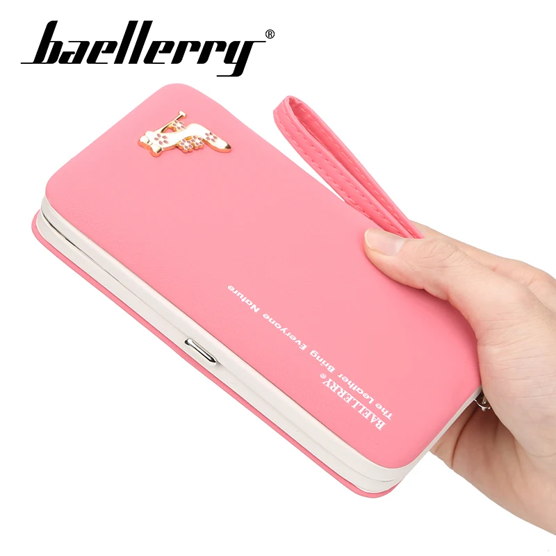 

Baellery 8 Colors Cards Holder Wallet Ladies Cute Box Women Long Wallet Pure Color Clutch Bag 2019 New PU Leather Girls Wallets
