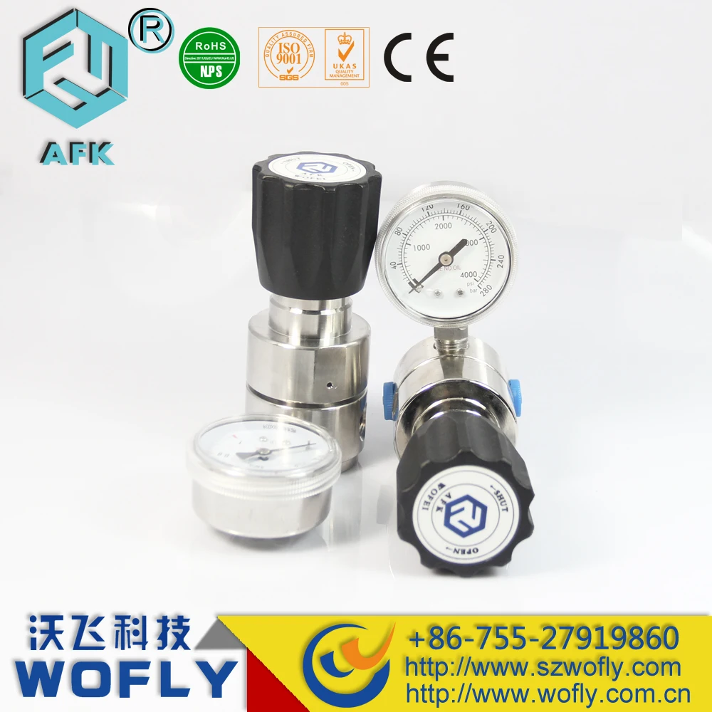 

316L inlet 200 bar single-stage liquid nitrogen gas pressure regulator