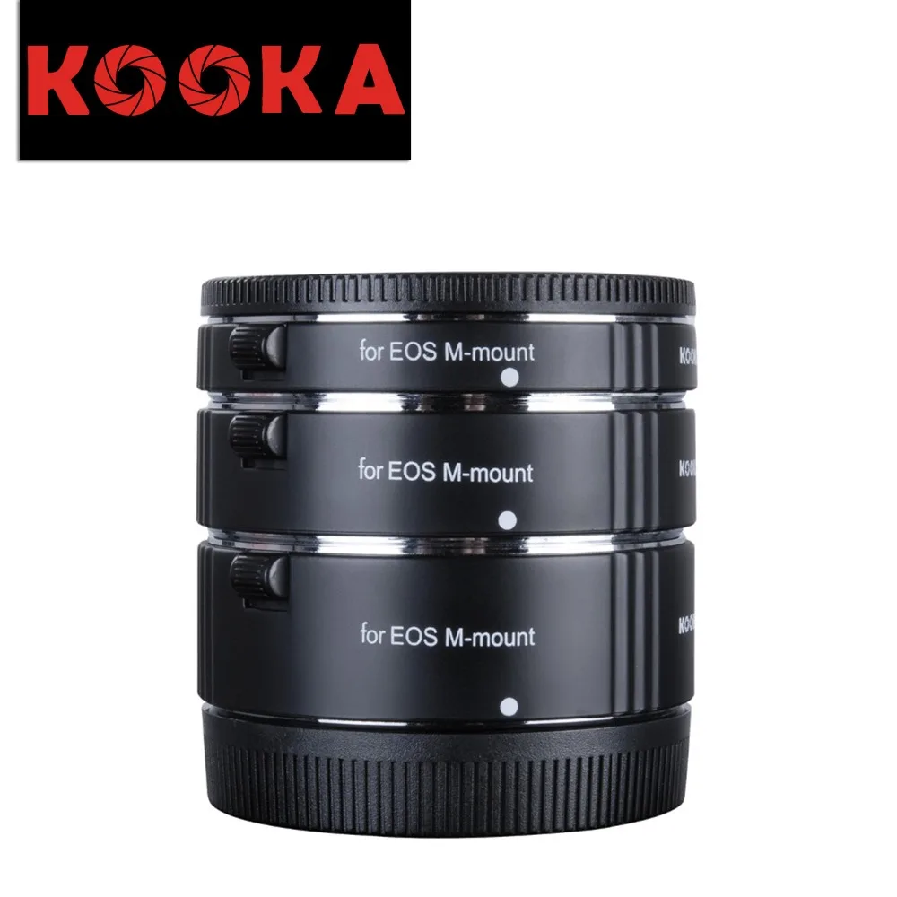 KOOKA KK CM47 Copper Extension Tube Set with Auto Focus TTL Exposure for Canon EOS Mirrorless