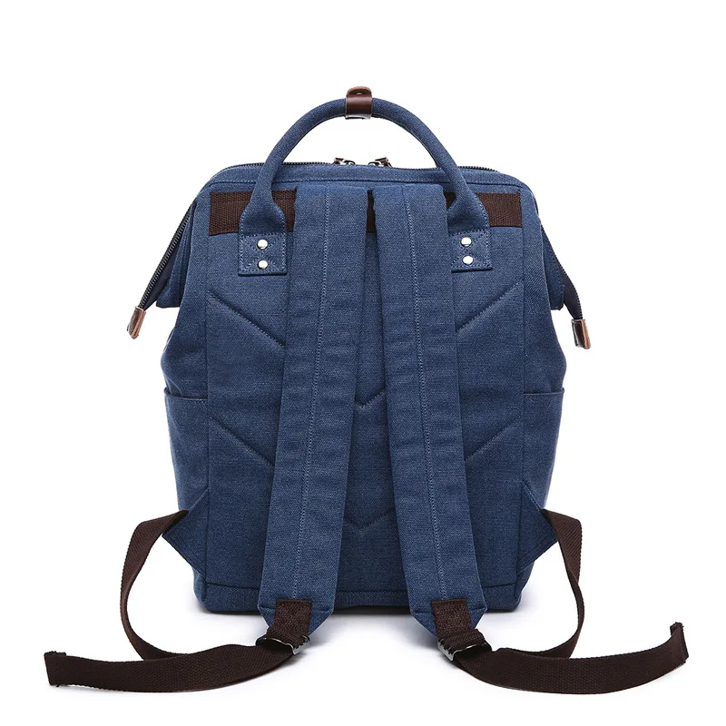 Mochila para las niñas mochila de lona de las mujeres chica adolescente, Escuela bolso vintage de lona Mini kanken mochila sólido mochila femenina