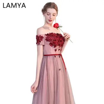 

LAMYA Elegant High Low Cocktail Party Dresses 2019 Short Sleeves Special Occasion Dress Short Front Long Back Graduation Dresses