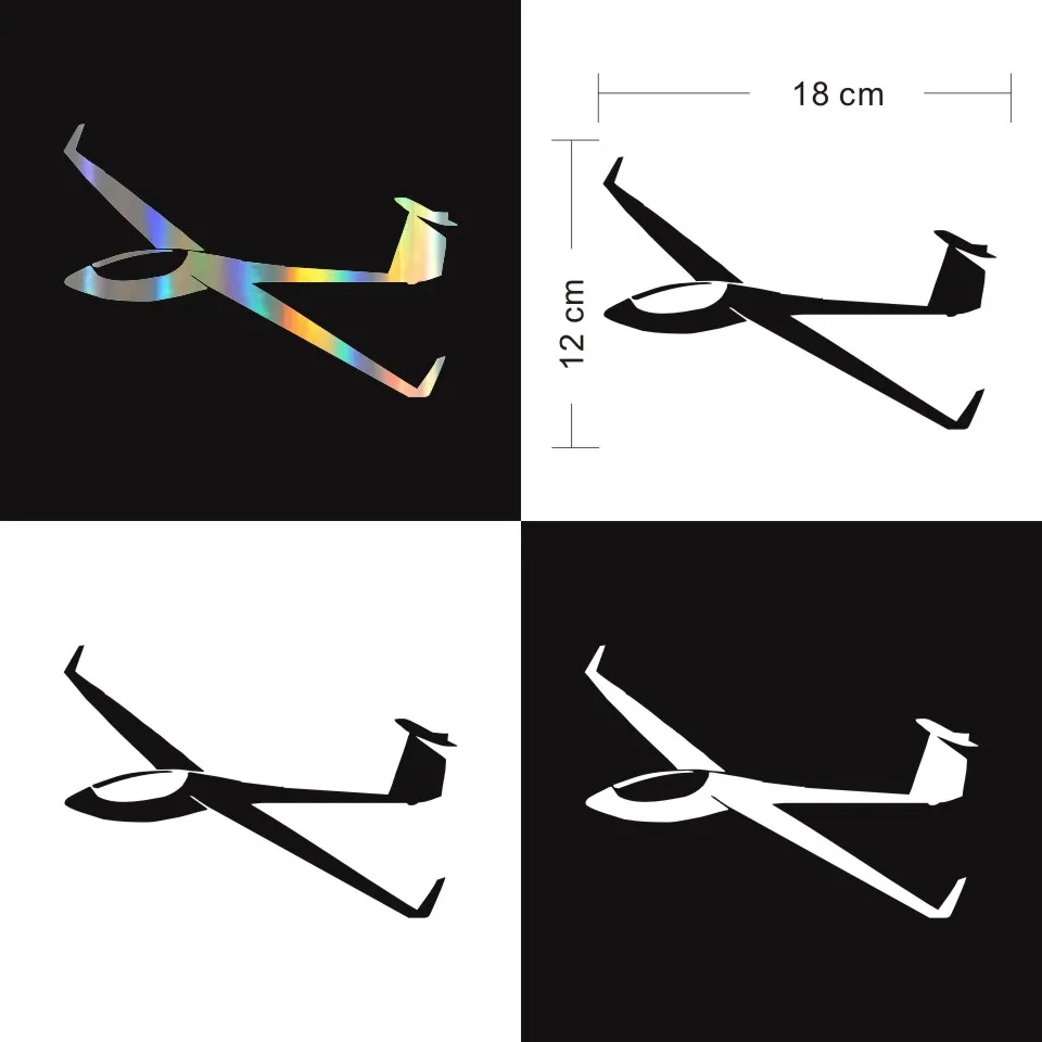 Anycuros Art Glider Pilot Motorcycle Car Styling Vinyl Stickers Decals  18cm12cm (2)