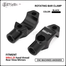 Мотоцикл Черный ЧПУ Алюминий M8x1.25 ручной резьбы зеркала заднего вида базового блока вращающийся бар зажим для KTM EXC SX XC YZ YZF WR CR