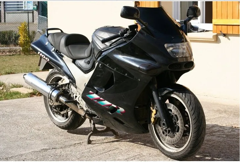 Глянцевый черный обтекатель из АБС пластика для KAWASAKI Ninja ZZR1100 93 99 00 01 03 ZZR 1100 ZX11 1993