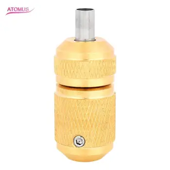 

Tattoo Grip Top Quality Portable Aluminum Alloy Tattoo Machine Grip Handle Lock Design Tattoo Tool Gold Silver Dropshipping #S