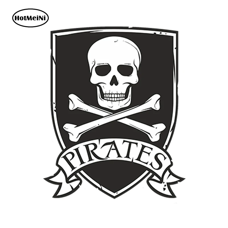 

HotMeiNi Car Styling Car Sticker Pirates Sticker Skull Jolly Roger Car Bike Kids Cool Laptop Decal Waterproof 13cm x 9cm