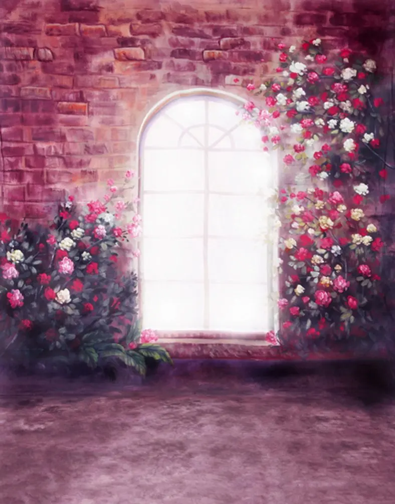 

5x7ft Vintage Room Flowers Window Photography Backdrops Photo Props Studio Background