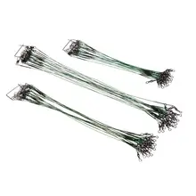 60 шт./компл. рыболовная леска 15/20/25 см Нержавеющая сталь рыболовные приманки линии трассировки проволочный вдеватель поворотные рыболовные снасти спиннинг рыболовная леска