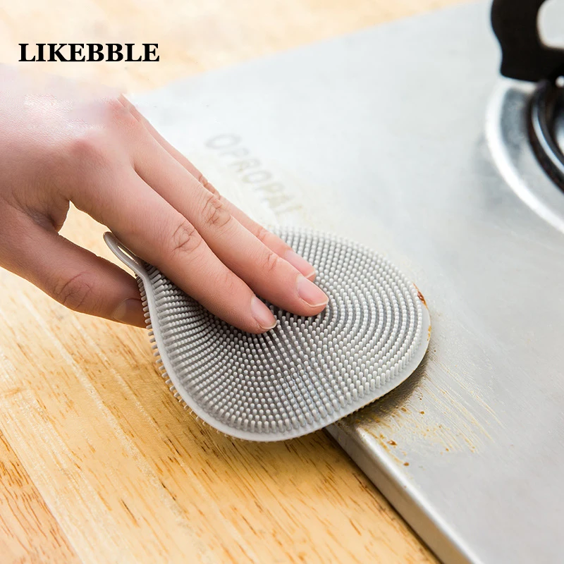 

Multifunction Silicone Bowl Cleaning Brush Dish Pot Cleaner Silicone Scouring Pad Washing Tool