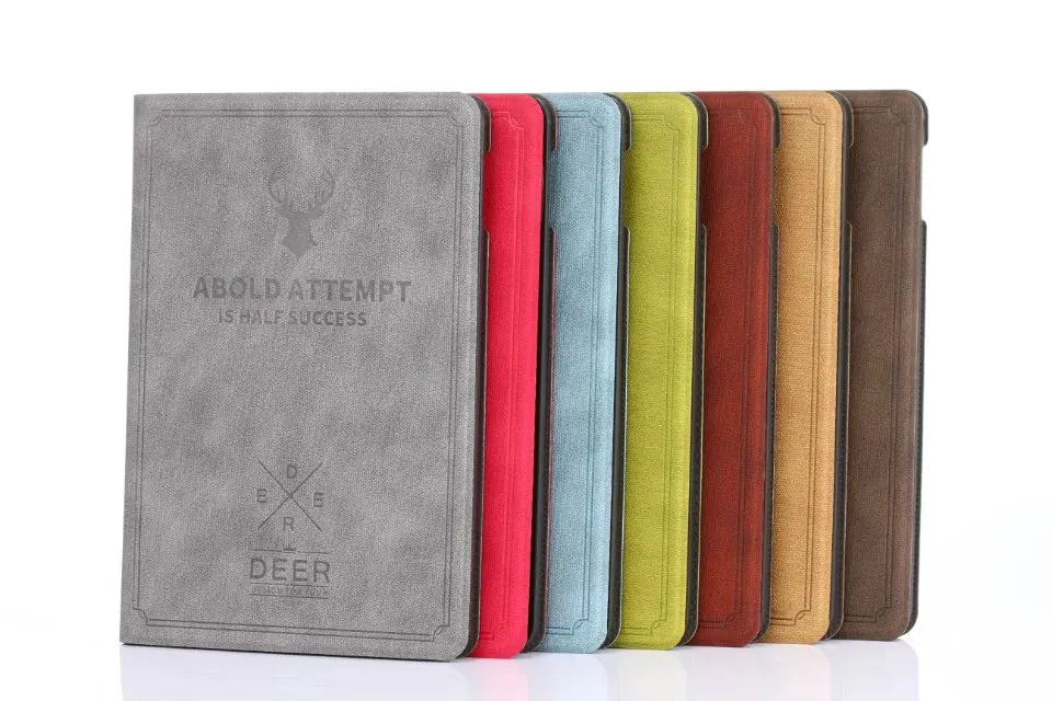 Retro Printed Deer Funda for iPad 2 3 4 Case Kickstand Flip PU Leather Cover for iPad 2 iPad iPad 4 Case 9.7'' Luxury Case       (16)
