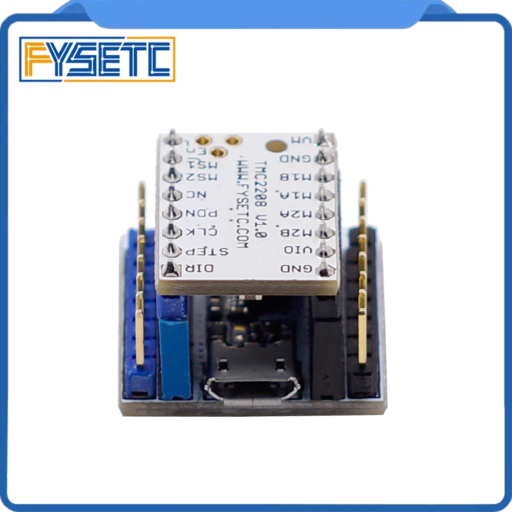 1 шт. TMC2208 тестер с штабелируемыми заголовками для тестирования или мигания параметров режимов работы TMC2208 на USB-последовательный адаптер