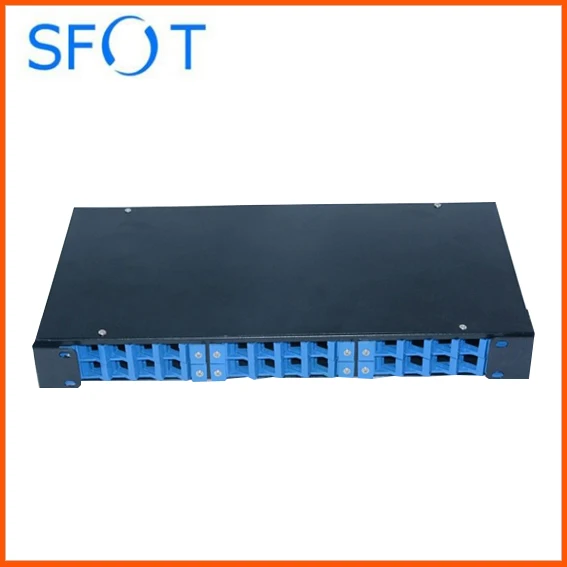 Волоконная оптическая Соединительная панель, стойка-установленная Клеммная коробка, 19 '', 1U, 24 порта, может для LC, SC, FC, ST подключения