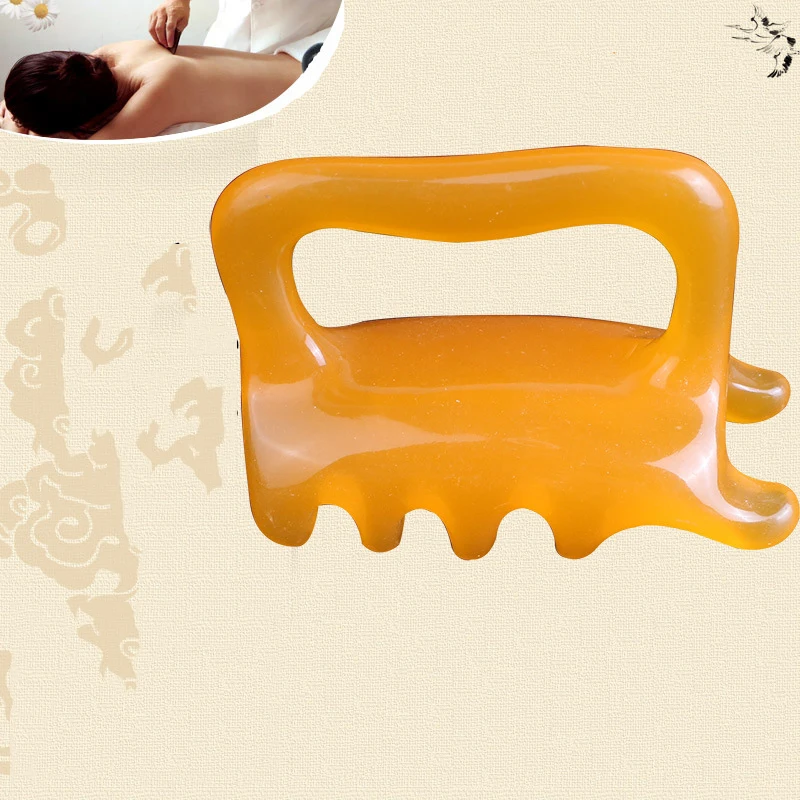 4pcs Resin Chinese Acupuncture Scraping Tool Back Massage Body Massager