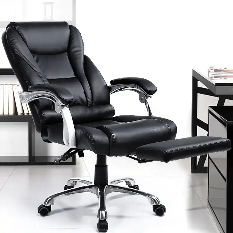 Para Reposapiés OficinaAsiento Cómodo De El Con Ordenador Ergonómico HogarAluminio Cuero Sillón BWdxeroC