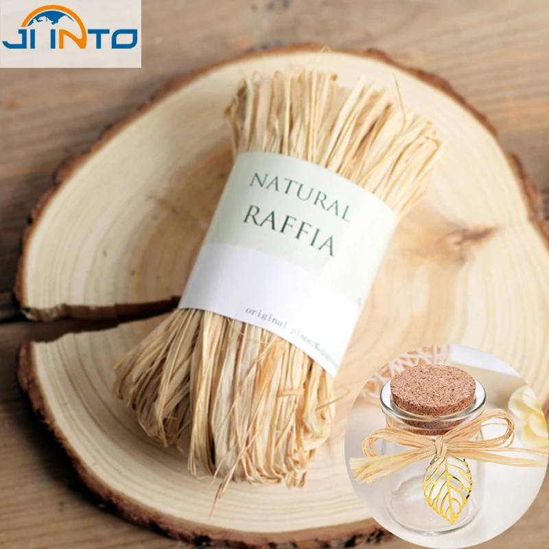 

Natural raffia dry straw paper gift wrap candy box packaging rope Natural Raffia Rope wedding party decoration flower wrapping