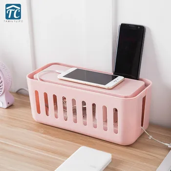 

Wire Storage Box Multi-function Plug-in Board Charger Network Cable Finishing Socket Row Plug Line Organizer Case Container