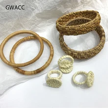 GWACC винтажные соломенные плетеные браслеты из ротанга ручной работы для женщин, плетеные браслеты, праздничные модные ювелирные изделия INS