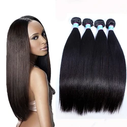

7A Unprocessed Virgin Straight Hair Weave Cheap Indian Virgin Hair Straight 4 Bundles Indian Human Hair Extensions high quality