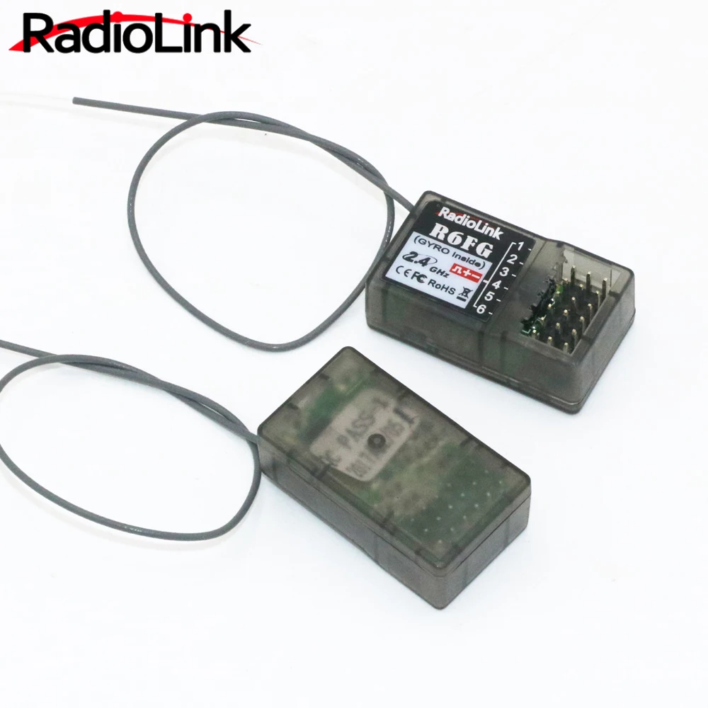 

RadioLink R6FG 2.4GHz 6CH Receiver High Voltage RC Gyro Version For Radiolinks RC6GS RC Controller Transmitter