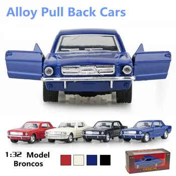 

High simulation toy vintage car,1:32 alloy car models, pull back & Mustang car metal diecasts toy vehicles, free shipping