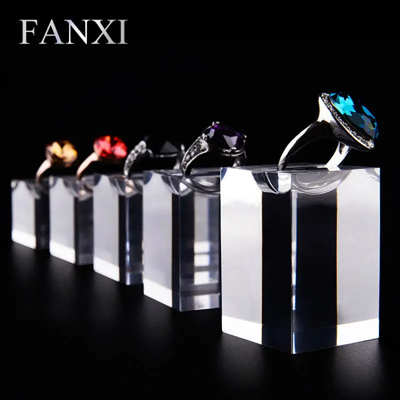FANXI изысканное кольцо Дисплей Держатель Стенд набор высокой прозрачности