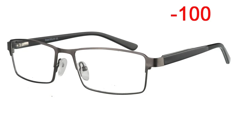 Оптическая близорукость, солнцезащитные очки, фотохромные очки для мужчин и женщин, очки для близорукости, оправа с цветными линзами, солнцезащитные очки для близорукости - Цвет оправы: Gray -100