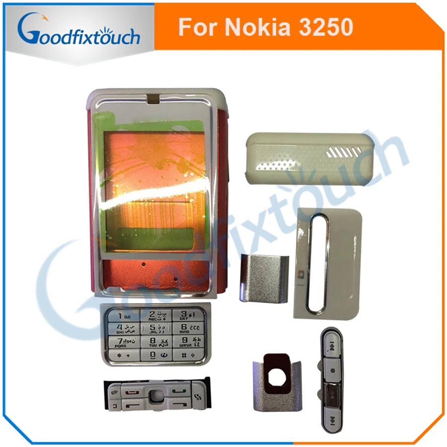 Для Nokia 3250 Задняя крышка батареи задняя крышка стеклянный корпус чехол с клавиатурой клавиатура Запасные части